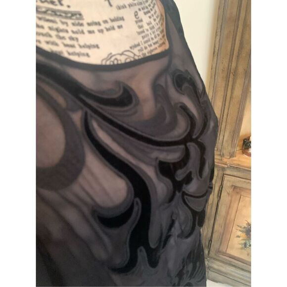 Gorgeous ANN TAYLOR Black SILK Velvet Formal Evening Cocktail Holiday Party Blac - Picture 8 of 12